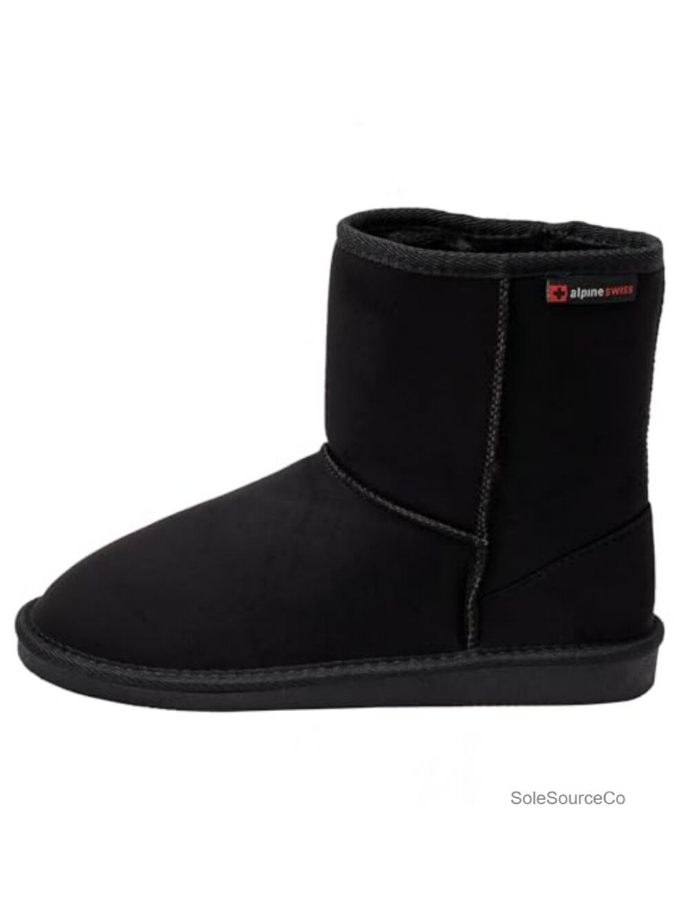Faux Suede Sherpa Lined Winter Ankle Boots Anti-Slip Sole